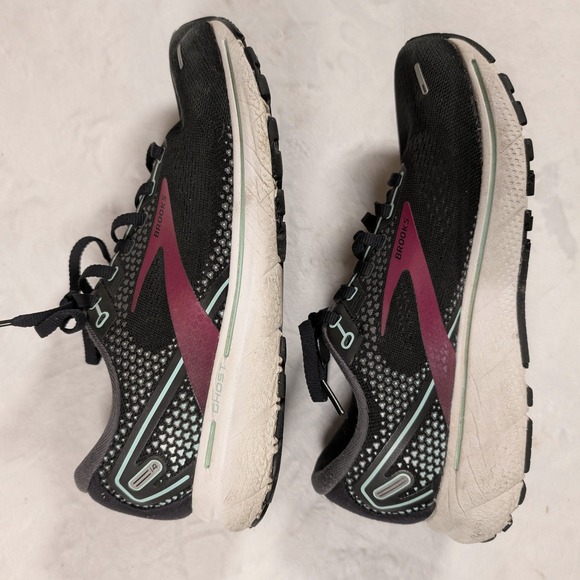 Brooks Ghost 14 Womens Running Shoes Black Plum Aqua Size 9 see photo - Picture 3 of 10